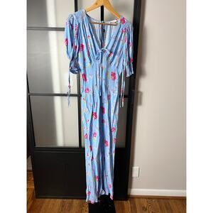 Topshop Floral Midi Dress Size 8